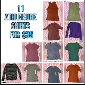 11 Women’s Athleisure Shirts - $3 per shirt